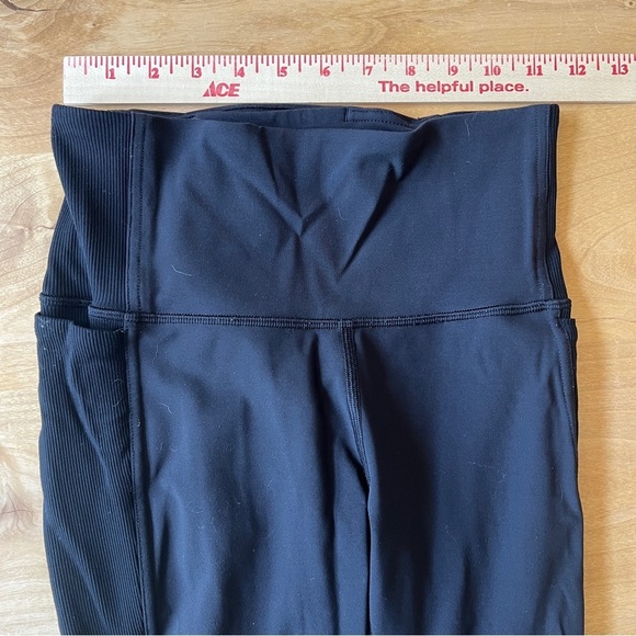 LULULEMON LUXESTREME LEGGINGS 4 RIBBED SIDE LEG PANEL POCKETS ANKLE YOGA ACTIVE - Picture 8 of 11